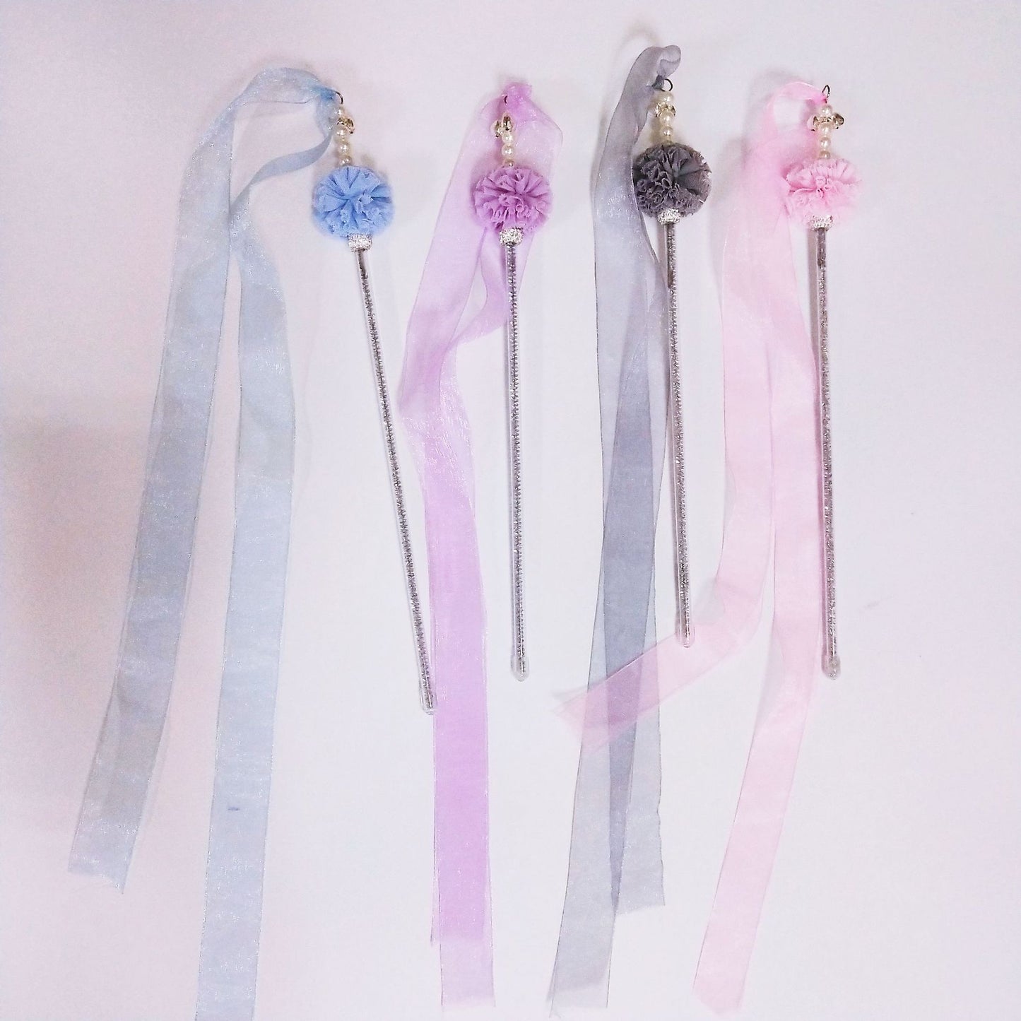 Magic Cat Toy with Feather Wand and Pom-Pom Ball