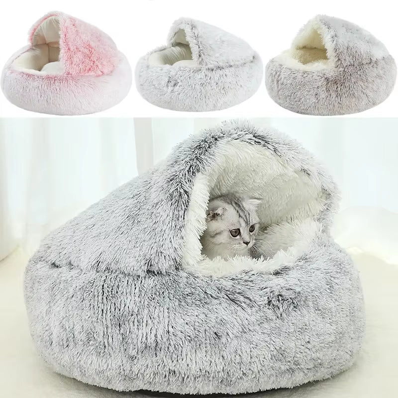 Soft Plush Pet Bed: Round