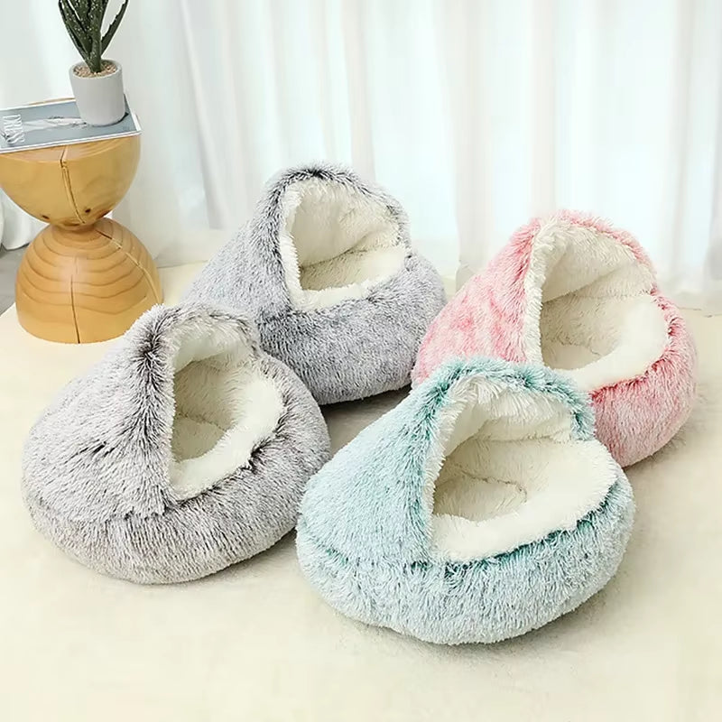 Soft Plush Pet Bed: Round