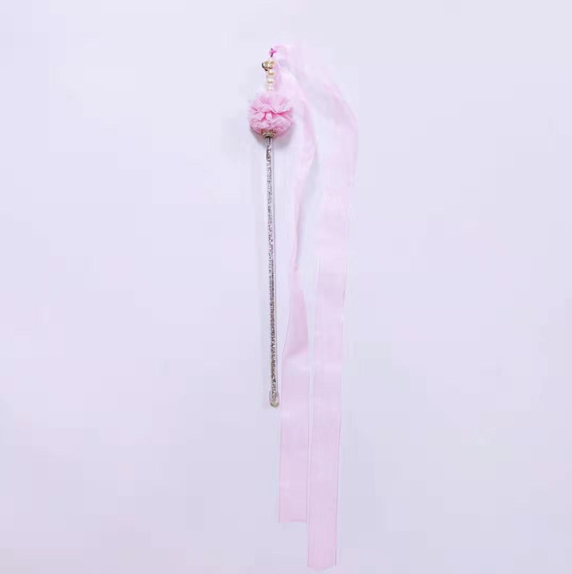 Magic Cat Toy with Feather Wand and Pom-Pom Ball