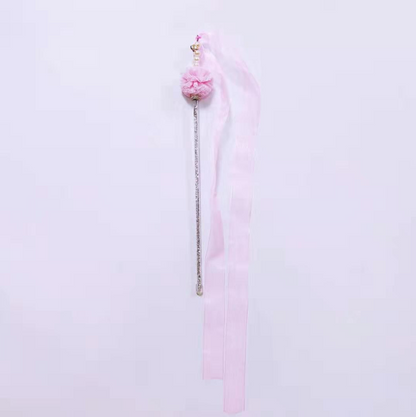 Magic Cat Toy with Feather Wand and Pom-Pom Ball