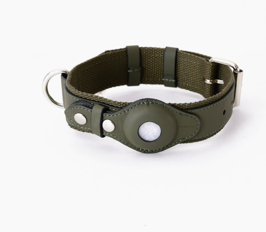 Anti-Lost Cat Collar with Locator Tracker for Pets: Genuine Leather