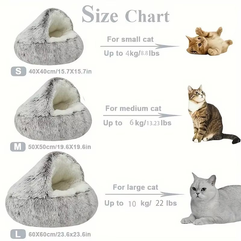 Soft Plush Pet Bed: Round