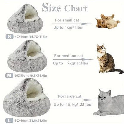 Soft Plush Pet Bed: Round