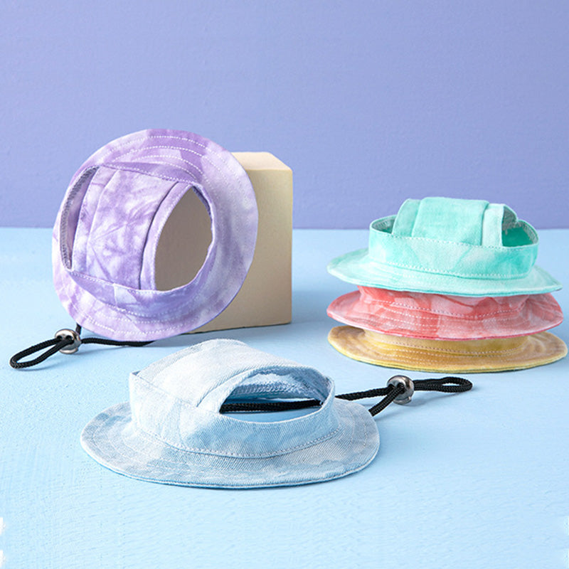 Adjustable Cute Open Ear Dog Hat for Summer Outdoors