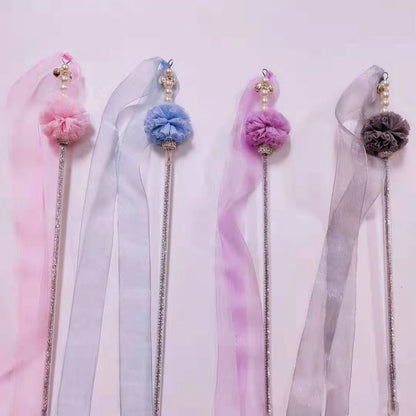 Magic Cat Toy with Feather Wand and Pom-Pom Ball