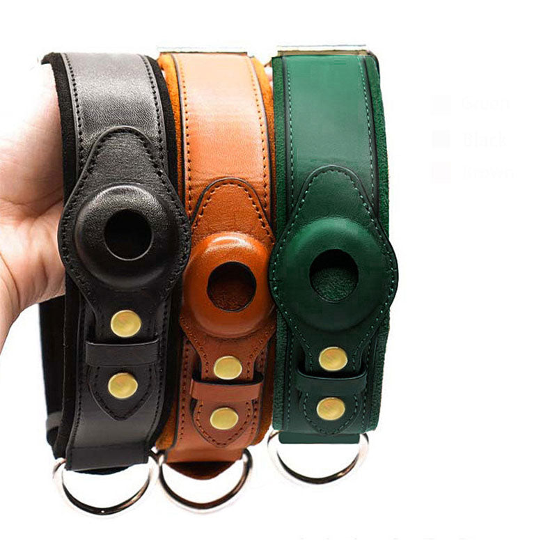 Anti-Lost Cat Collar with Locator Tracker for Pets: Genuine Leather
