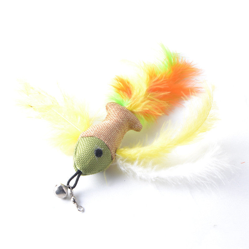 Cat Teaser Wand with 5 Replaceable Heads