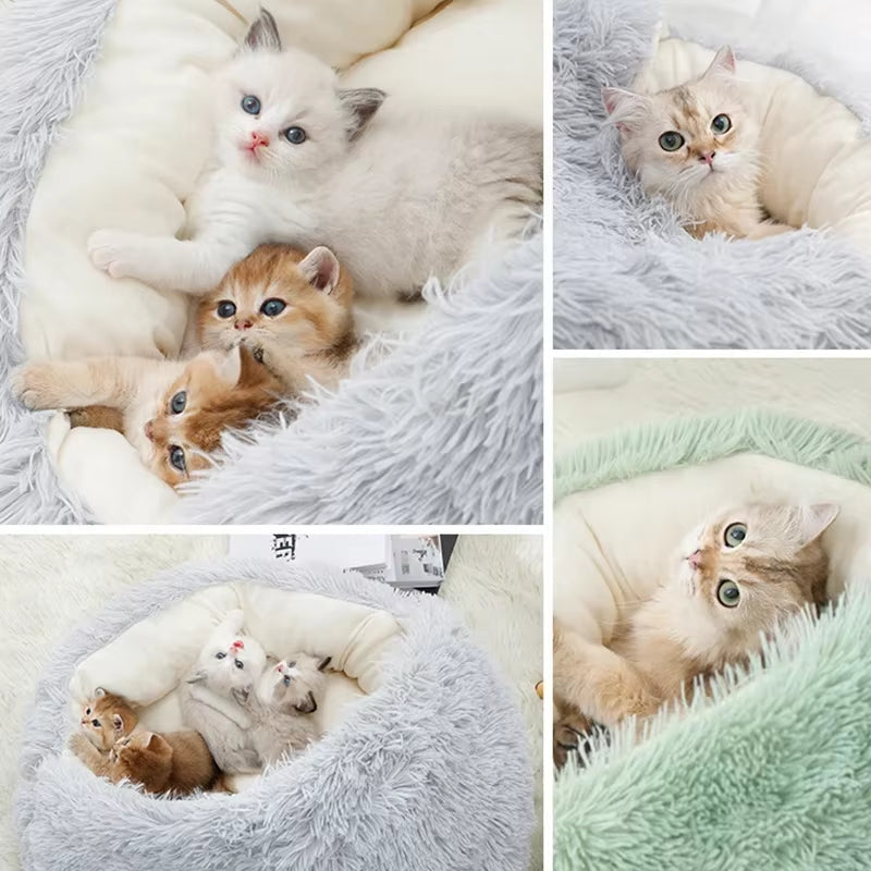 Soft Plush Pet Bed: Round