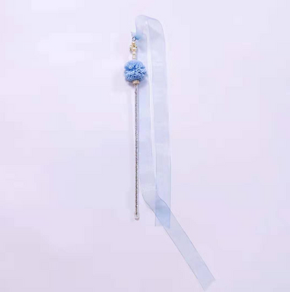 Magic Cat Toy with Feather Wand and Pom-Pom Ball