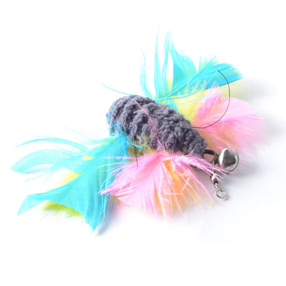 Cat Teaser Wand with 5 Replaceable Heads