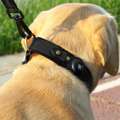 Anti-Lost Cat Collar with Locator Tracker for Pets: Genuine Leather